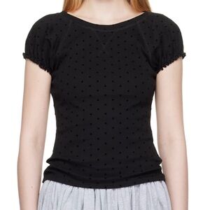 Belle Anna Black Polka Dot T-shirt
